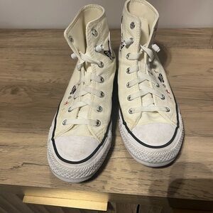 Converse Cream High-Top Sneakers